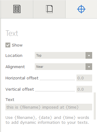 Text template variables in Imposition Wizard